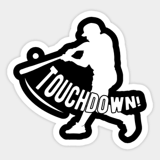 Baseball Player - Touchdown! Sticker